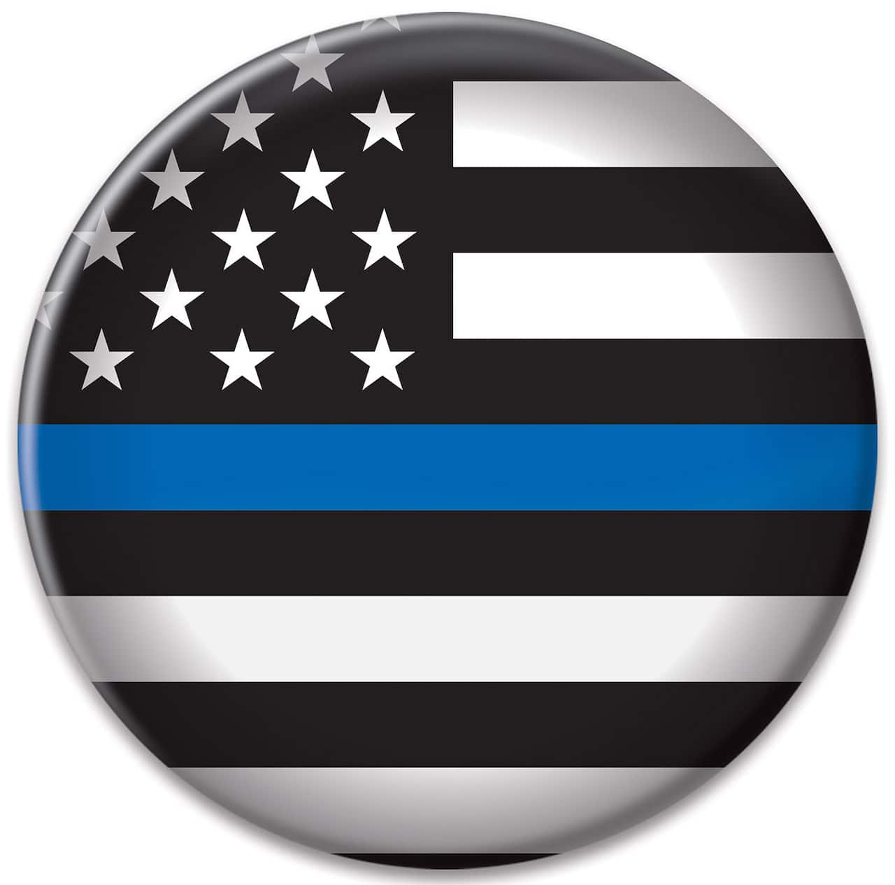 Beistle 2" Blue Stripe Law Enforcement Buttons, 6ct.
